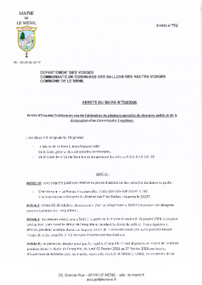 AM 782 Enquête publique